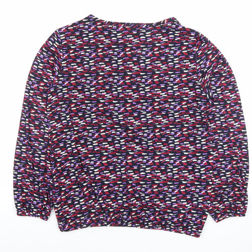 Grace Boutique Women’s Multicoloured Blouse Size 10 Jersey Long Sleeve