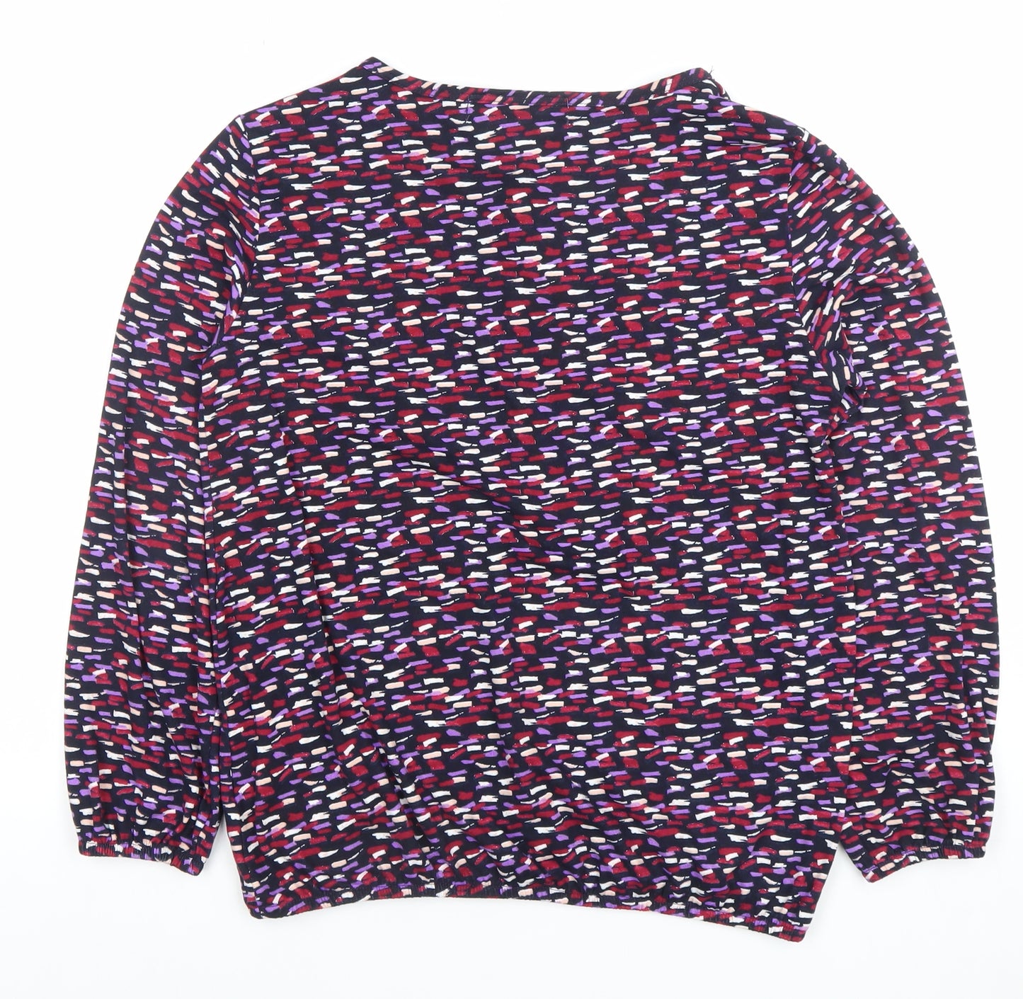 Grace Boutique Women’s Multicoloured Blouse Size 10 Jersey Long Sleeve