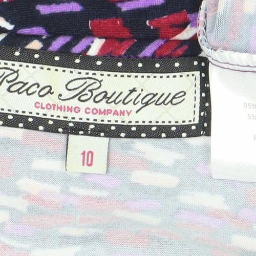 Grace Boutique Women’s Multicoloured Blouse Size 10 Jersey Long Sleeve
