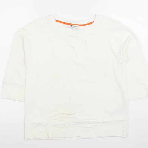 Street One Womens Ivory 3/4 Sleeve Basic Jersey Top Size 10