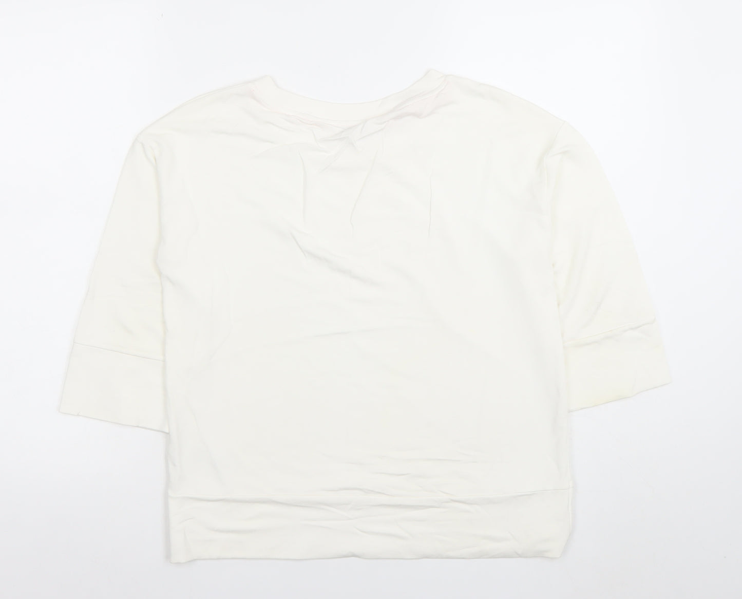 Street One Womens Ivory 3/4 Sleeve Basic Jersey Top Size 10