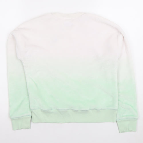 Abercrombie Kids Girls Green Ombre Fleece Pullover Sweatshirt 11-12 Years