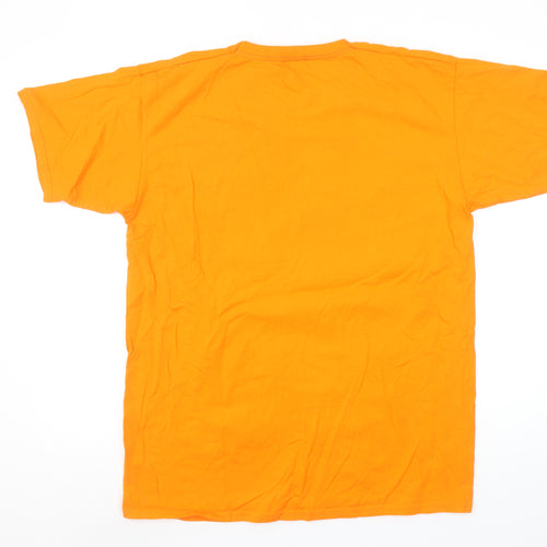 HNR LDN Unisex Orange Aquarius Graphic Cotton T-Shirt Size M