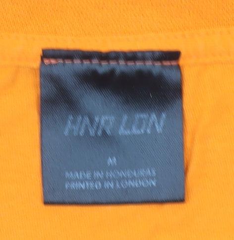 HNR LDN Unisex Orange Aquarius Graphic Cotton T-Shirt Size M