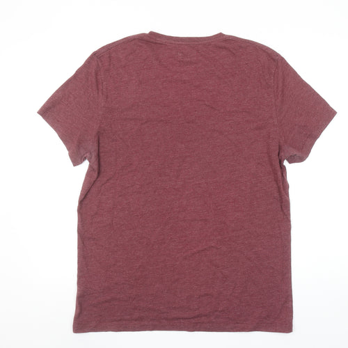 Jack Wills Men Red Marl Crew Neck Short Sleeve T-Shirt Size M Classic