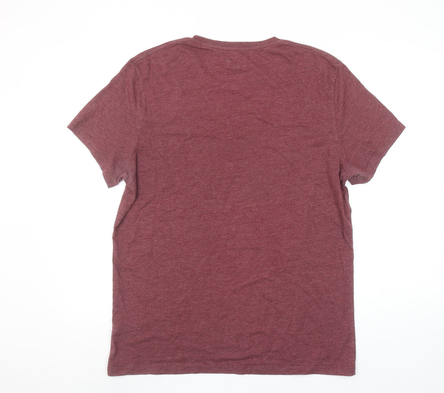 Jack Wills Men Red Marl Crew Neck Short Sleeve T-Shirt Size M Classic