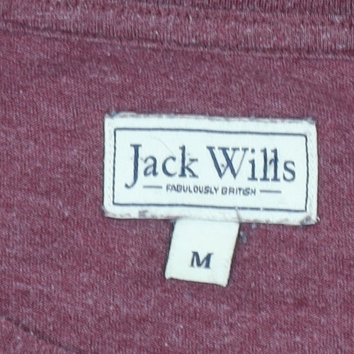 Jack Wills Men Red Marl Crew Neck Short Sleeve T-Shirt Size M Classic