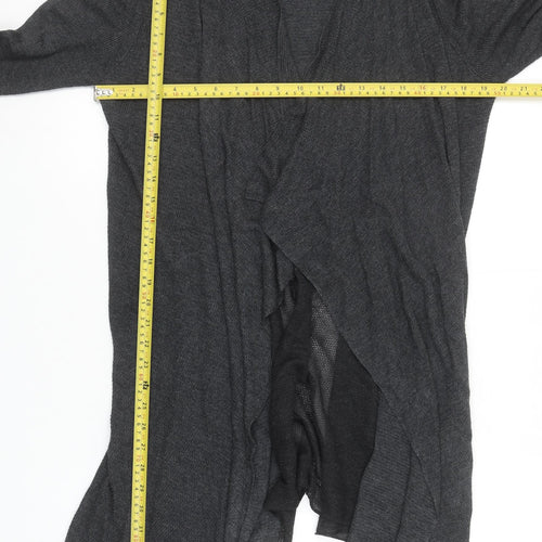 Maison de Nimes Womens Grey Longline Open Front Cardigan Size S