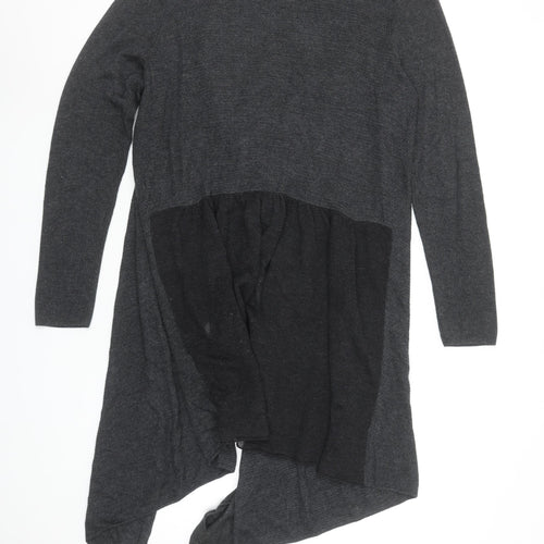 Maison de Nimes Womens Grey Longline Open Front Cardigan Size S