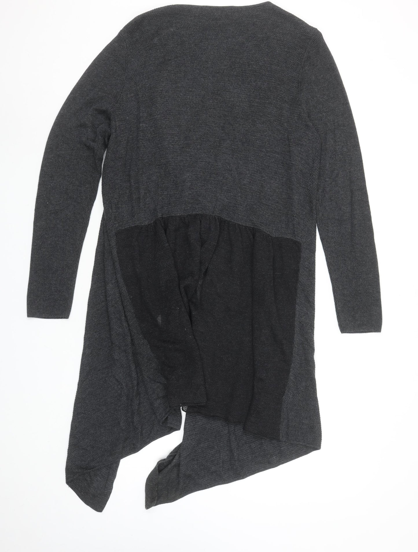 Maison de Nimes Womens Grey Longline Open Front Cardigan Size S