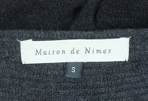 Maison de Nimes Womens Grey Longline Open Front Cardigan Size S