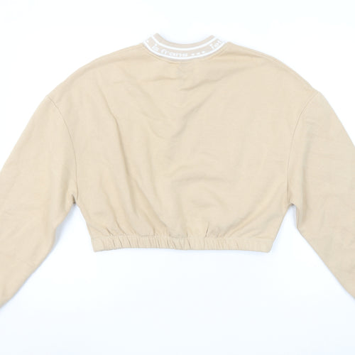 Urban Outfitters Womens Beige Cropped Pullover Sweatshirt Size M