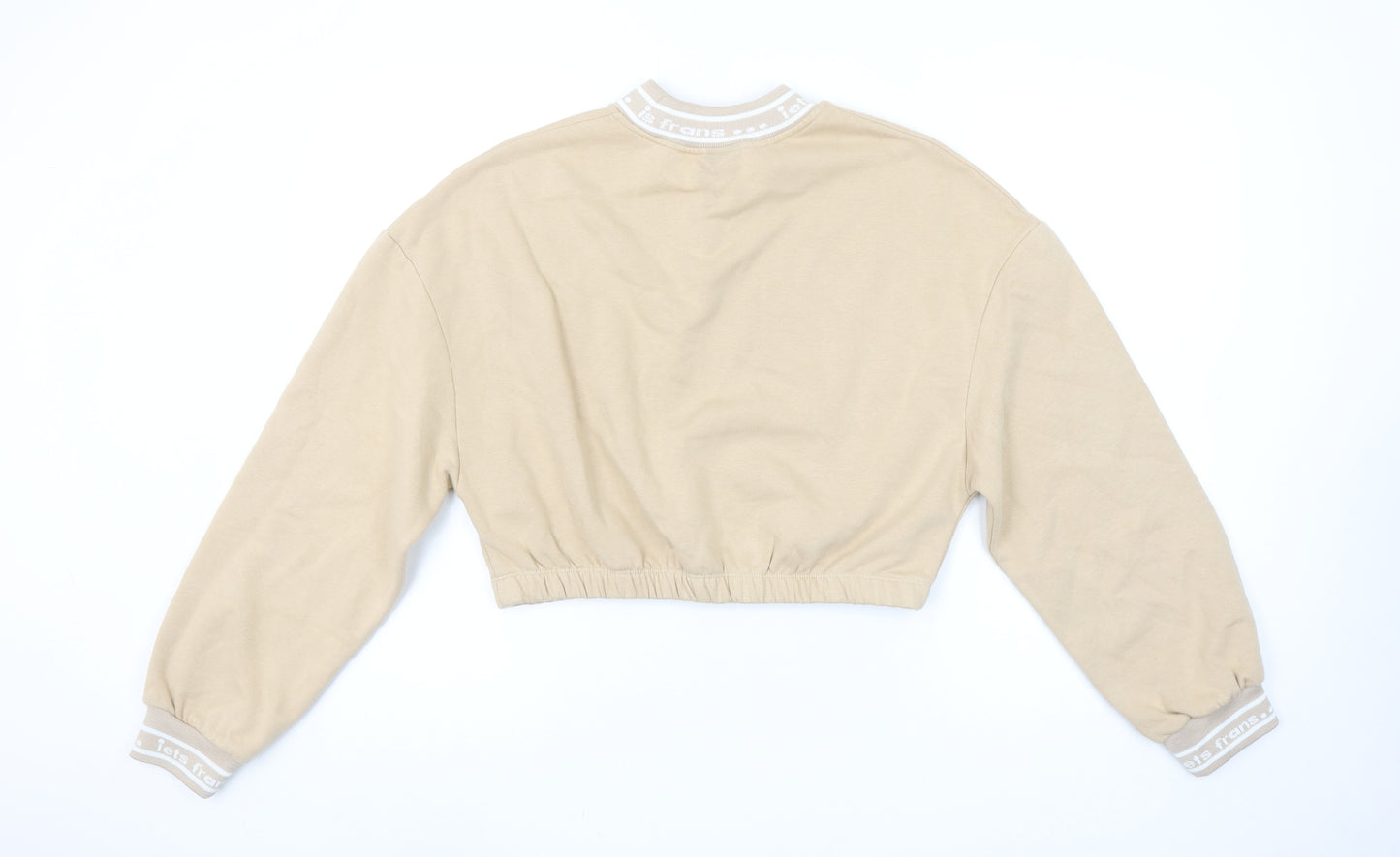 Urban Outfitters Womens Beige Cropped Pullover Sweatshirt Size M