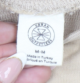 Urban Outfitters Womens Beige Cropped Pullover Sweatshirt Size M