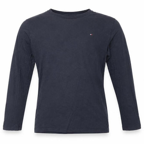 Tommy Hilfiger Boys Navy Long Sleeve Cotton Crew Neck T-Shirt 12-14 Years