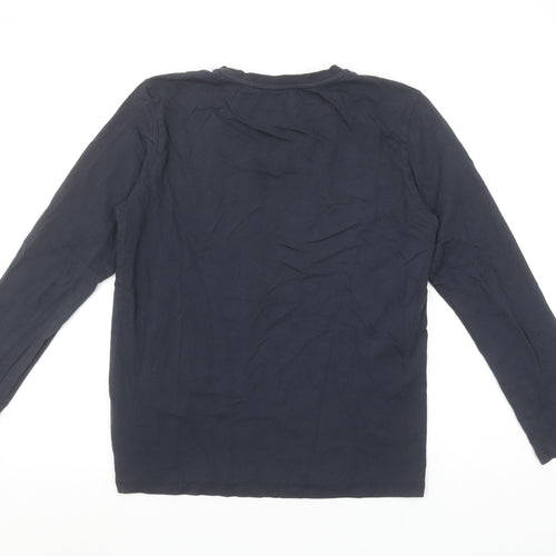 Tommy Hilfiger Boys Navy Long Sleeve Cotton Crew Neck T-Shirt 12-14 Years