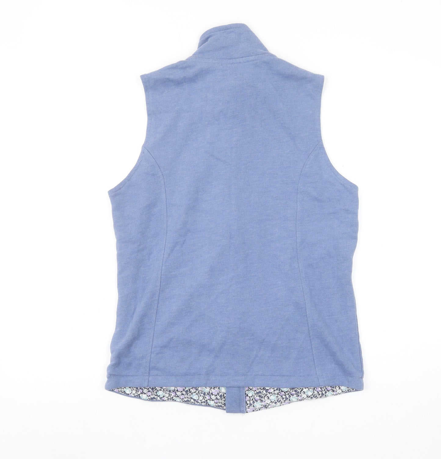 Maine New England Women's Blue Full Zip Vest Size 12 Cotton Blend