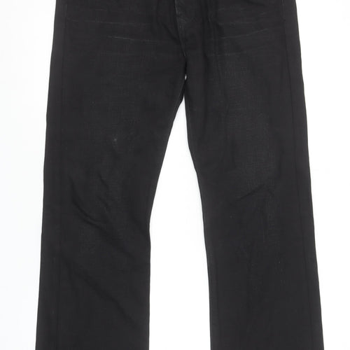 River Island Mens Black Straight Leg Regular Fit Jeans 32x32