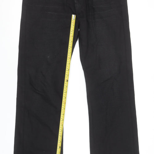 River Island Mens Black Straight Leg Regular Fit Jeans 32x32