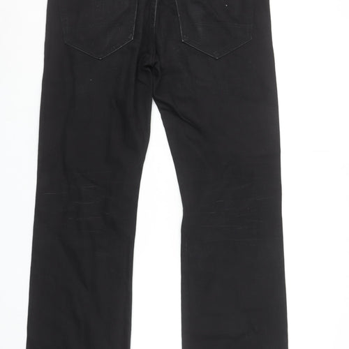 River Island Mens Black Straight Leg Regular Fit Jeans 32x32