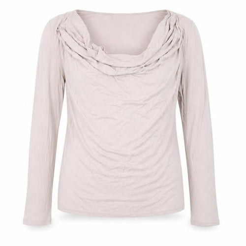 Marks and Spencer Per Una Beige Cowl Neck Long Sleeve Blouse UK 12