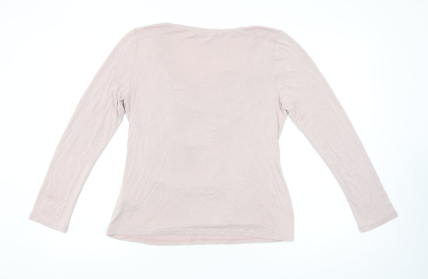 Marks and Spencer Per Una Beige Cowl Neck Long Sleeve Blouse UK 12
