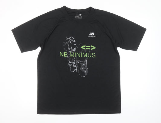 New Balance Men's Black NB Minimus Polyester Athletic T-Shirt L