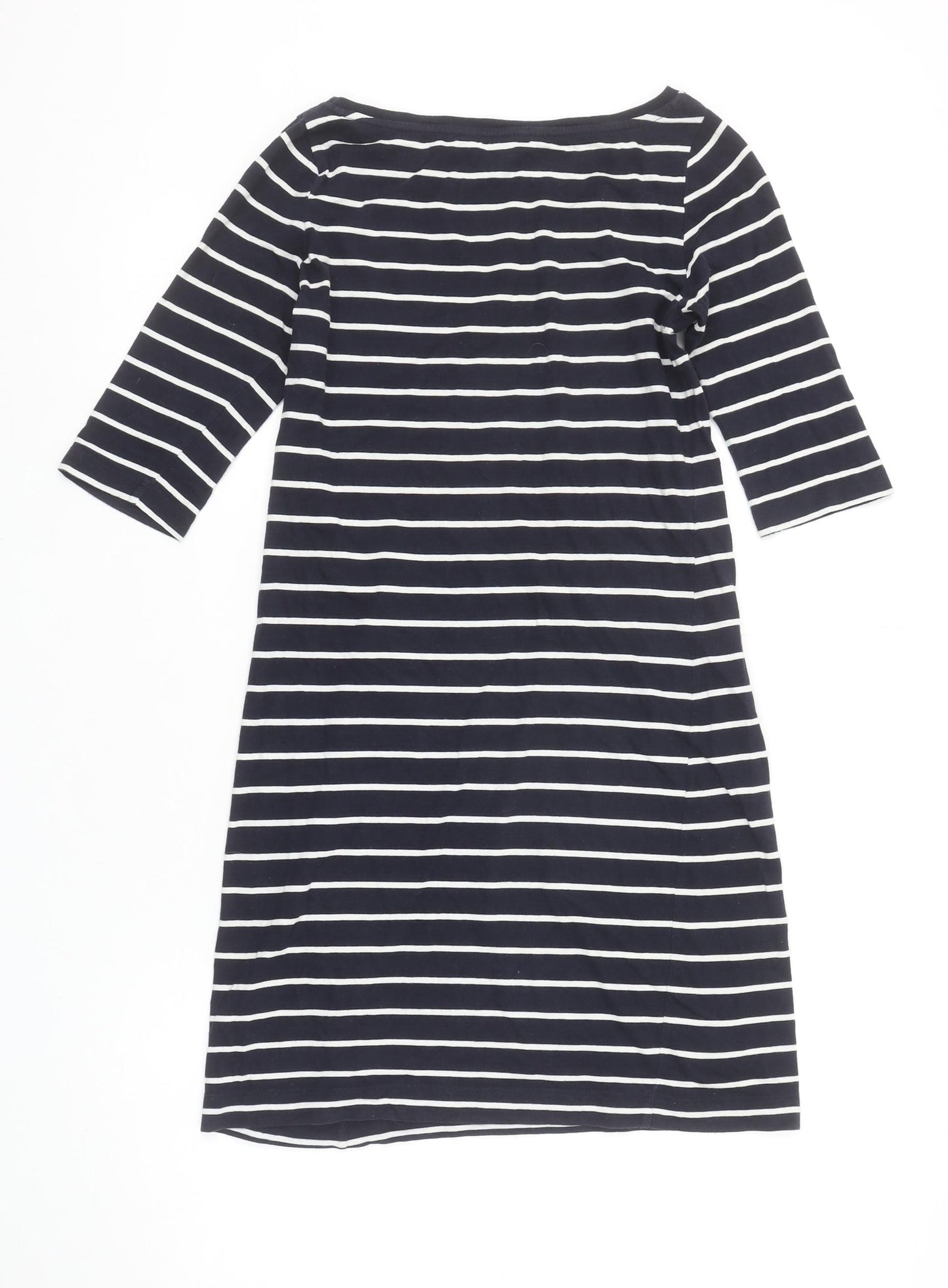 French Connection Women's Blue Striped Jersey Shift Dress Size 6