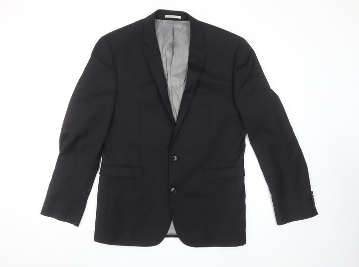 Next Men’s Black Slim Fit 38S Wool Blend Suit Jacket
