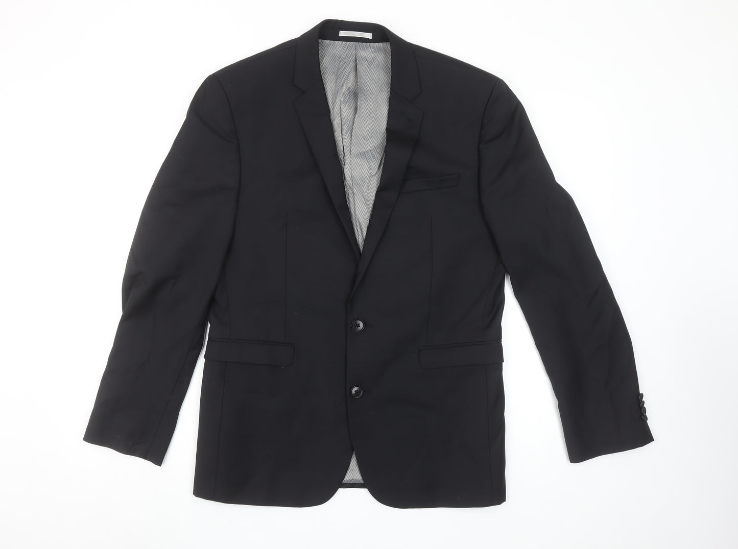 Next Men’s Black Slim Fit 38S Wool Blend Suit Jacket