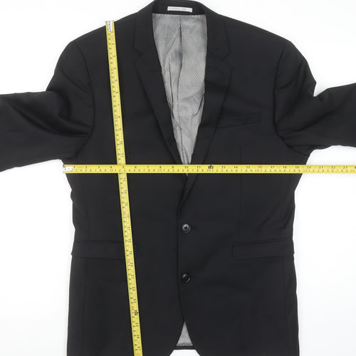 Next Men’s Black Slim Fit 38S Wool Blend Suit Jacket