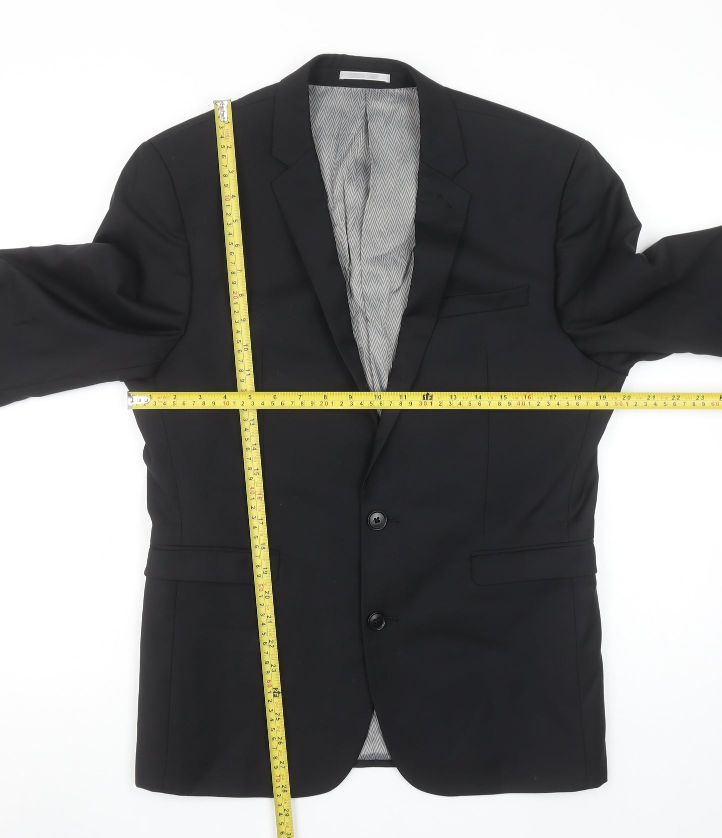 Next Men’s Black Slim Fit 38S Wool Blend Suit Jacket