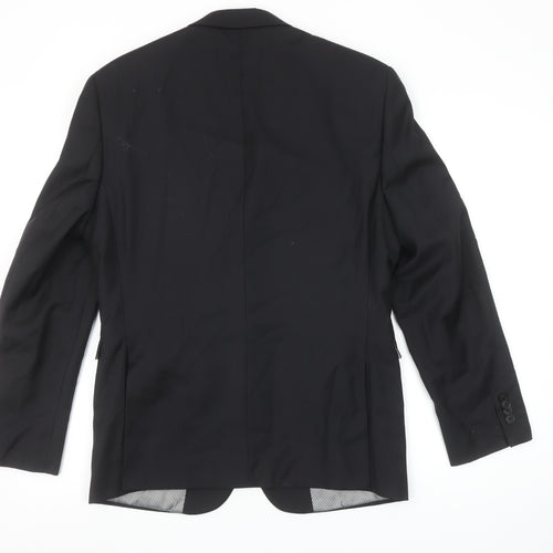 Next Men’s Black Slim Fit 38S Wool Blend Suit Jacket
