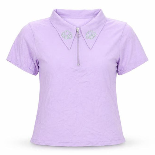 Saturday by Megan Ellaby Womens Purple Cotton Polo Shirt Size S