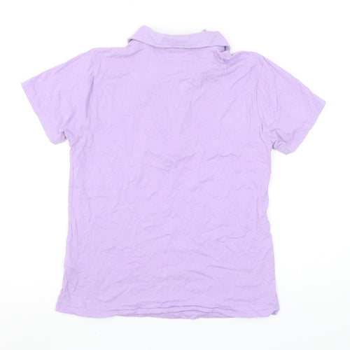 Saturday by Megan Ellaby Womens Purple Cotton Polo Shirt Size S