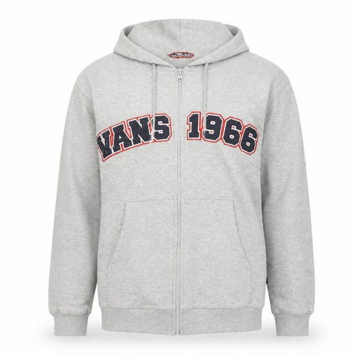 Vans Women's Grey Full Zip Hoodie L 1986 Graphic Cotton Blend