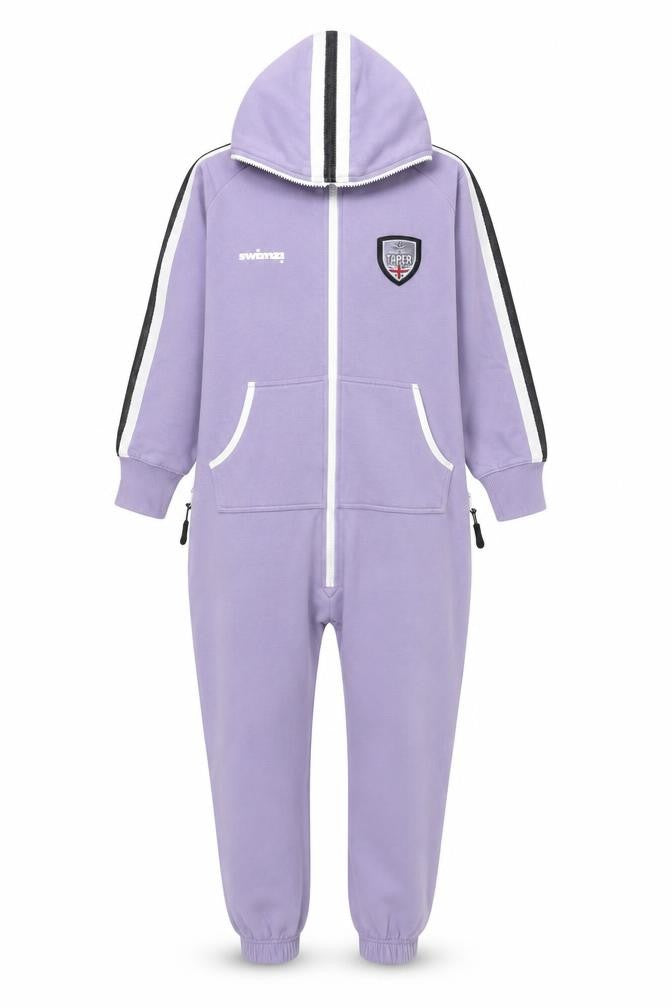 Swimzi Girls Purple Hooded Fleece Jumpsuit 11-12 Years Zip Up All-in-One
