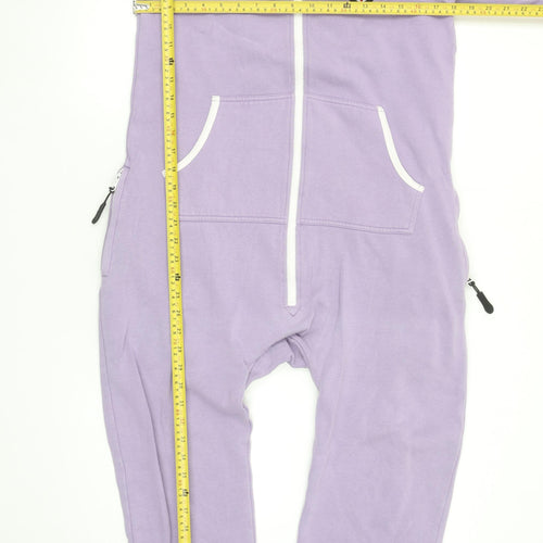 Swimzi Girls Purple Hooded Fleece Jumpsuit 11-12 Years Zip Up All-in-One
