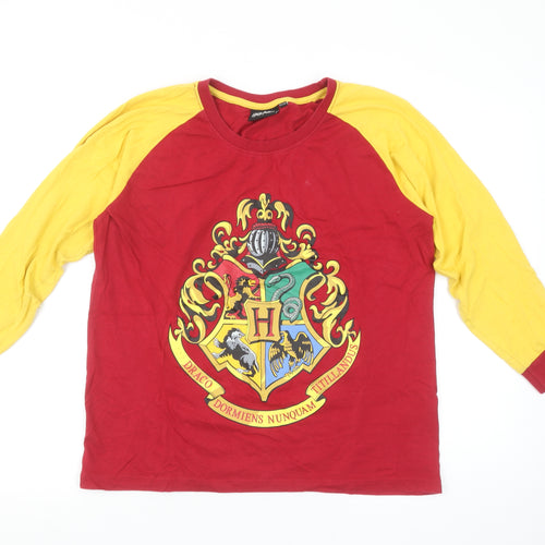 Harry Potter Girls Red & Yellow Long Sleeve Pyjama Top 11-12 Years