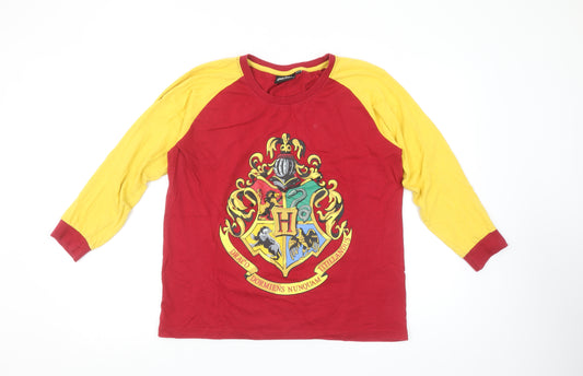 Harry Potter Girls Red & Yellow Long Sleeve Pyjama Top 11-12 Years