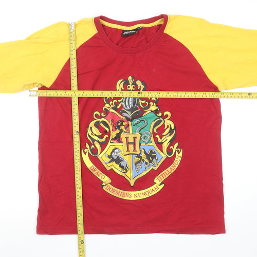 Harry Potter Girls Red & Yellow Long Sleeve Pyjama Top 11-12 Years