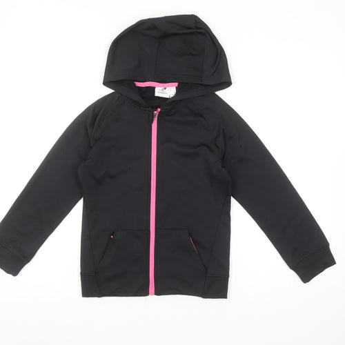 Energetics Girls Black Full Zip Softshell Sports Hoodie 10 Years