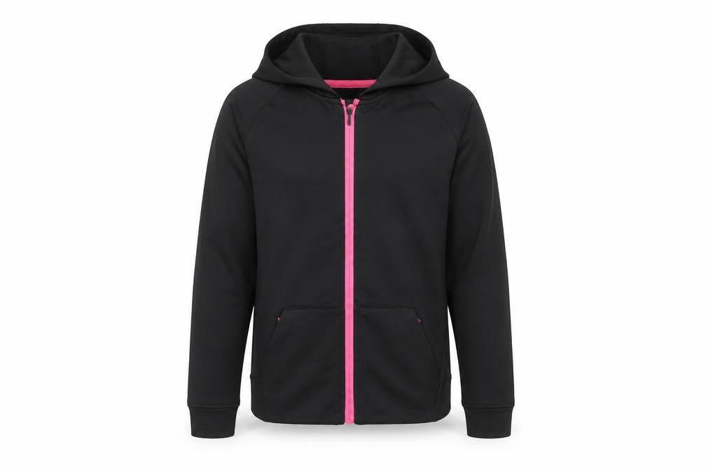 Energetics Girls Black Full Zip Softshell Sports Hoodie 10 Years