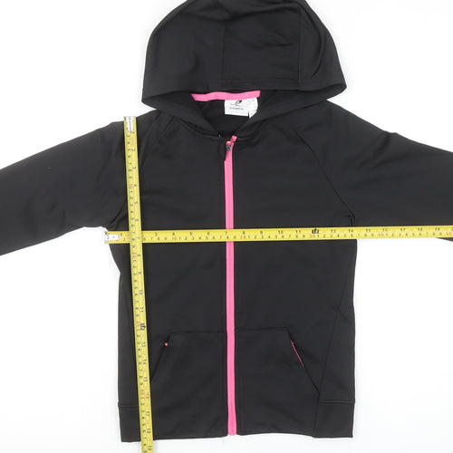Energetics Girls Black Full Zip Softshell Sports Hoodie 10 Years