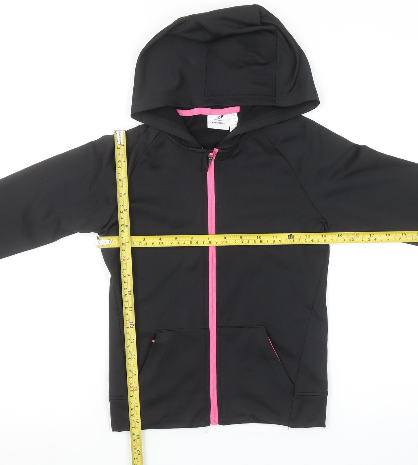 Energetics Girls Black Full Zip Softshell Sports Hoodie 10 Years