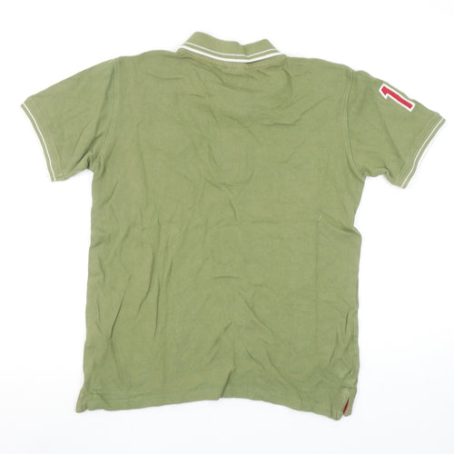 Classics Men's Green Polo Shirt Size M Short Sleeve Cotton Casual Top