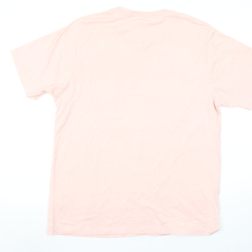Ellesse Womens Pink Cotton Short Sleeve Logo T-Shirt L