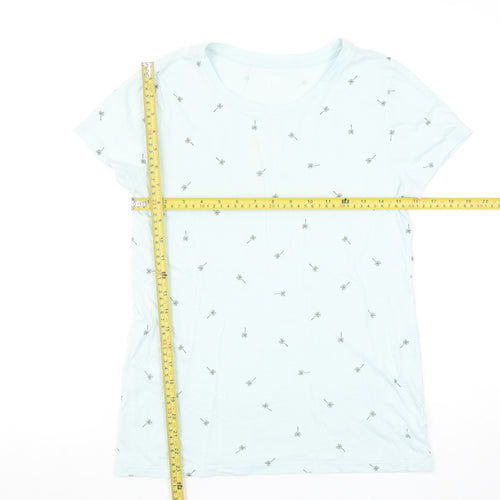 GAP Women's Blue Palm Print Cotton Short Sleeve T-Shirt Size S