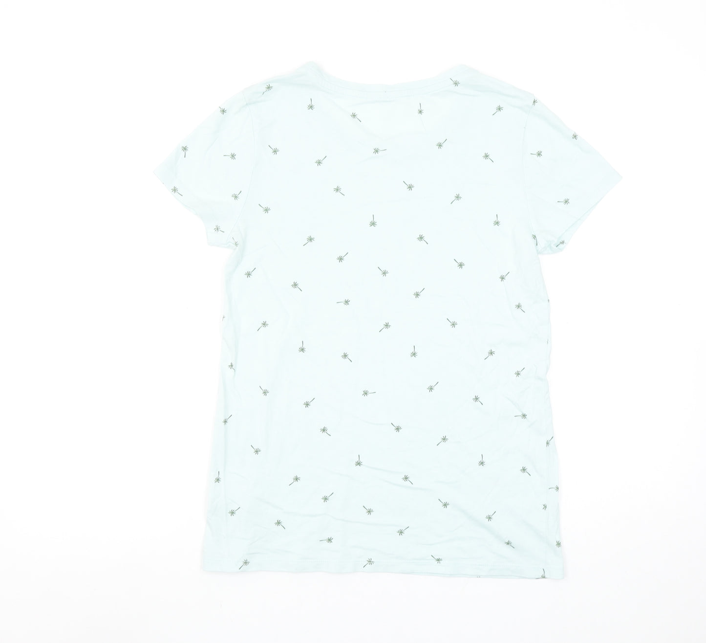 GAP Women's Blue Palm Print Cotton Short Sleeve T-Shirt Size S