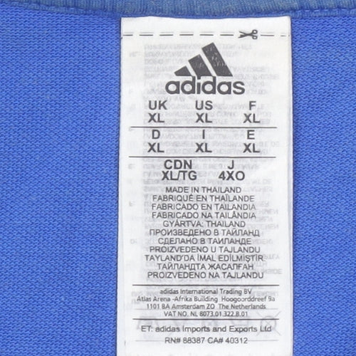 Adidas Men’s Blue Leinster Rugby Polo Shirt XL Cotton Blend